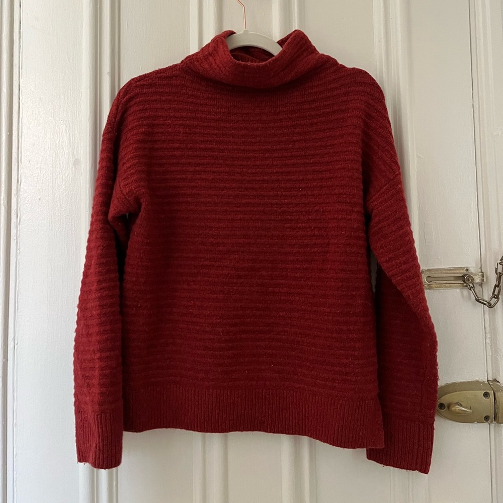 Mock Neck Red Sweater Madewell XS